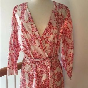 Anthropologie Plum Pretty Sugar Robe Small Cotton
